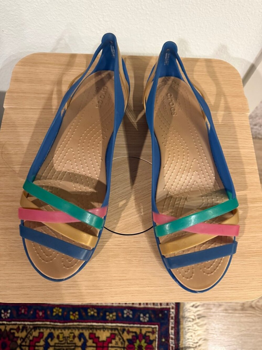 Crocs Isabella Strappy Jelly Sandals — Blue Multicolor, Women's 11